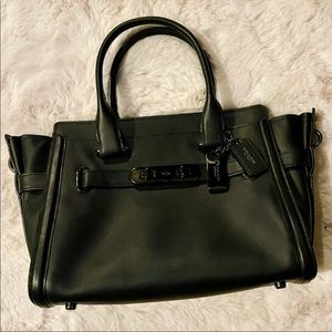 New Coach Gunmetal Swagger Black with Dust Bag
